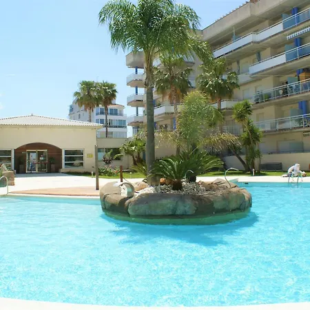Con Vistas Al Canal En Residencia Con Piscina Av-20 Roses